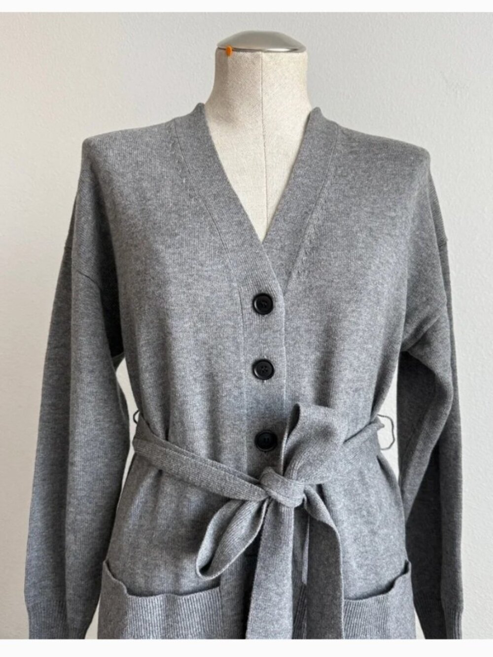 Alex Mill Grey V-Neck Sweater Jumpsuit - Heather Grey